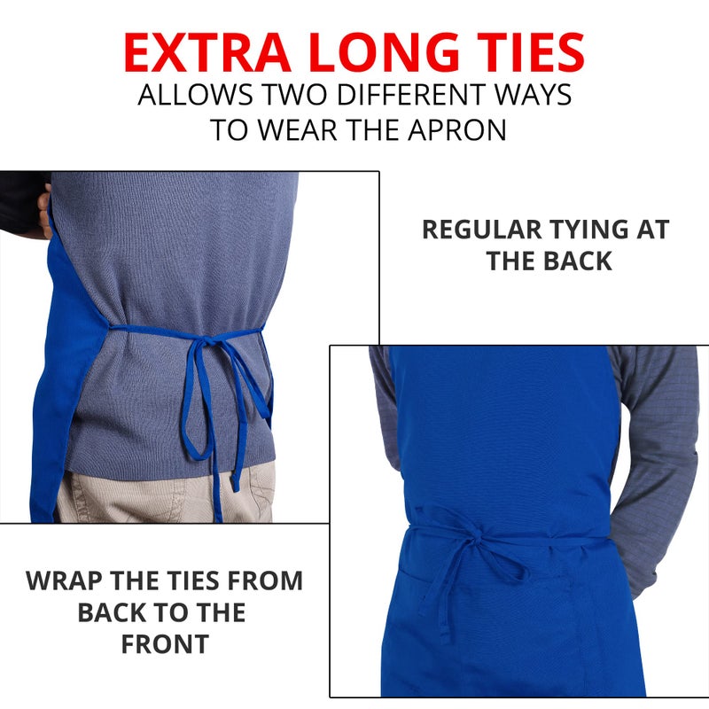 Utopia Kitchen 2 Pack Bib Apron, Adjustable with 2 Pockets, Water and Oil Resistant, Cooking Kitchen Chef Apron for Women Men - Image 5